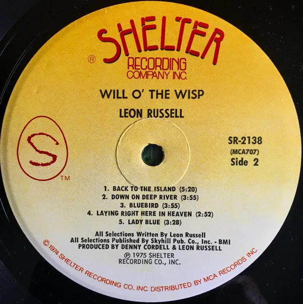 Leon Russell - Will O' The Wisp (LP, Album, Pin) (VG)