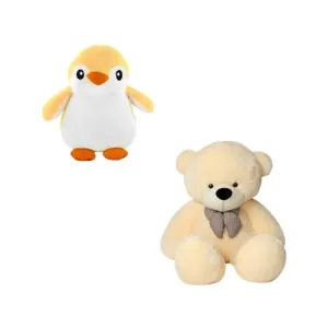 Lollyland Teddy Bear and Penguin Gift Set, 45cm and 20cm Toys for Children