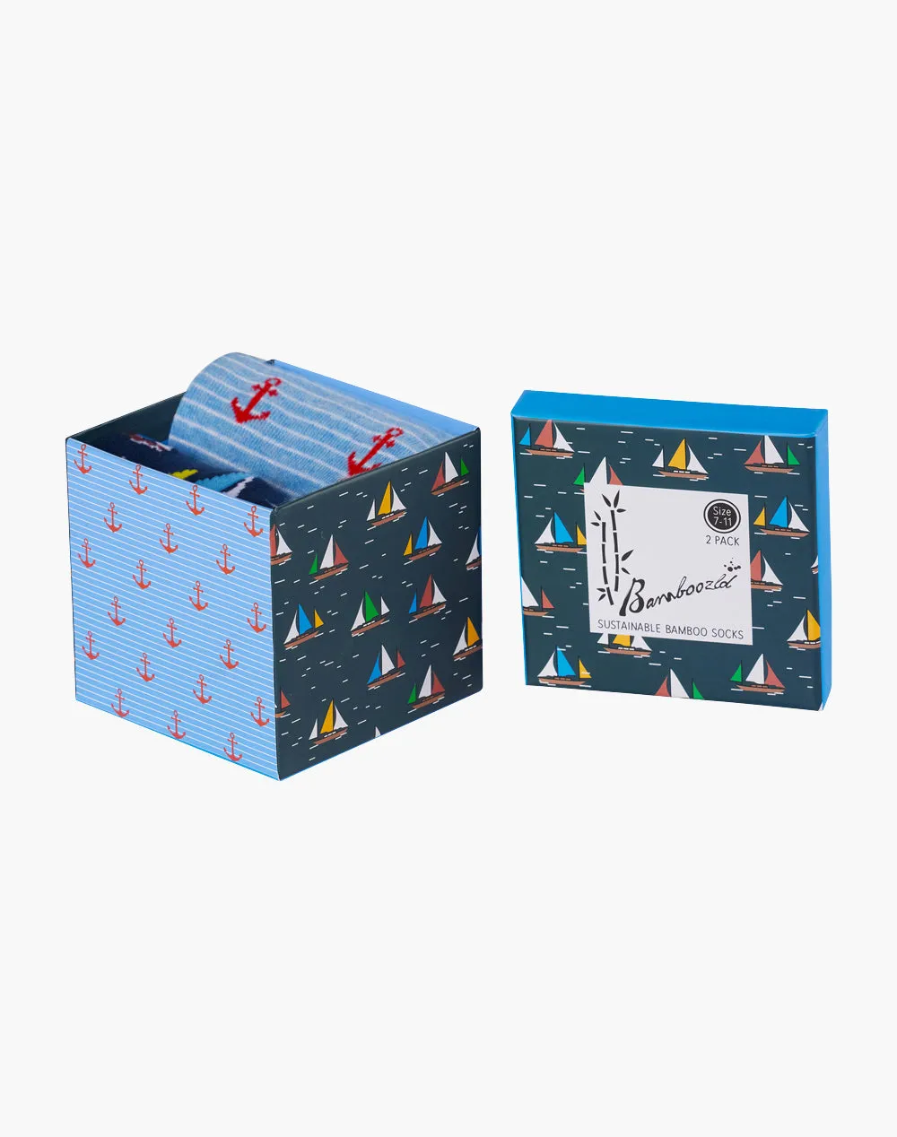 MENS SHIPS AHOY 2PK GIFT BOX