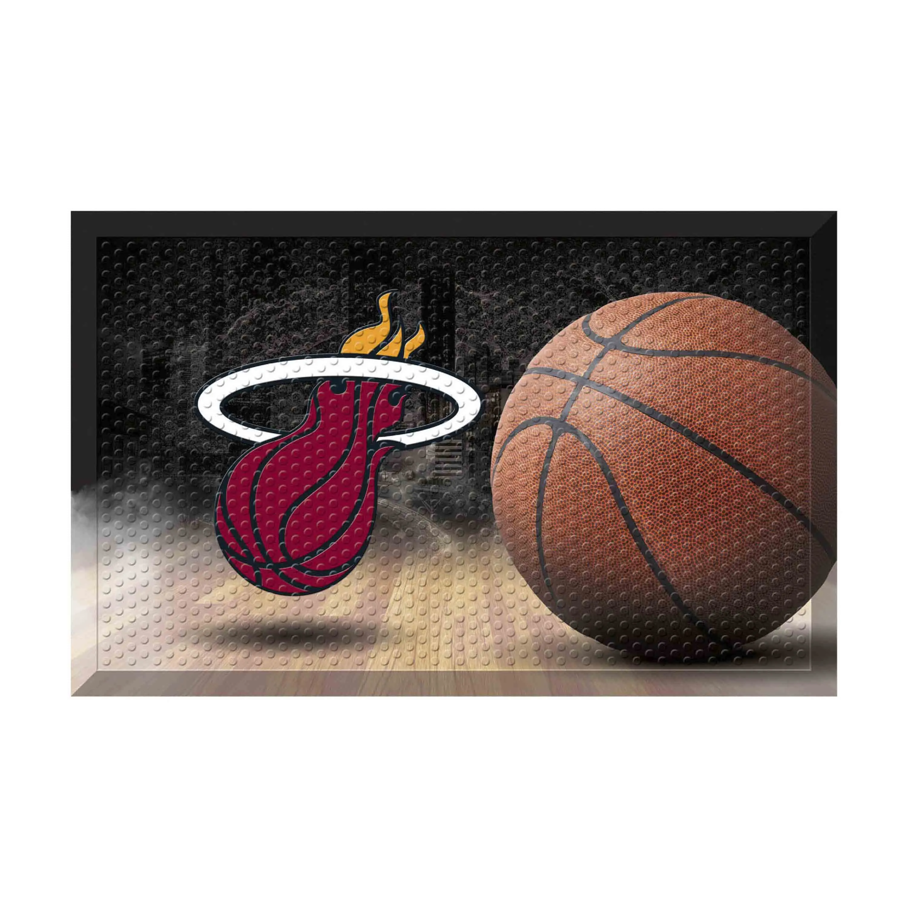 Miami Heat Rubber Scraper Door Mat