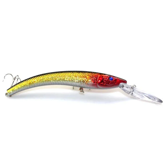 Mr. Fish 1PCS 15.5cm 15.3g Wobbler Fishing Lure Big Minnow Crankbait Peche Bass Trolling Artificial Bait Pike Carp Kosadaka