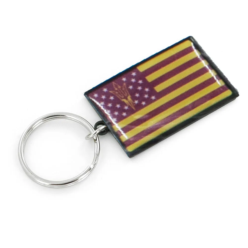 NCAA Arizona State Sun Devils Aminco Americana Flag Keychain