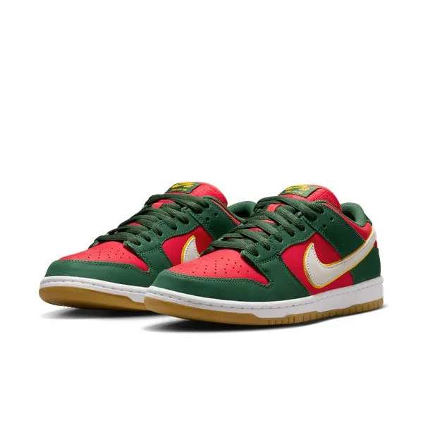 Nike SB Dunk Low Pro Premium "Super Sonics" Fir - White- University Gold - Fire Red