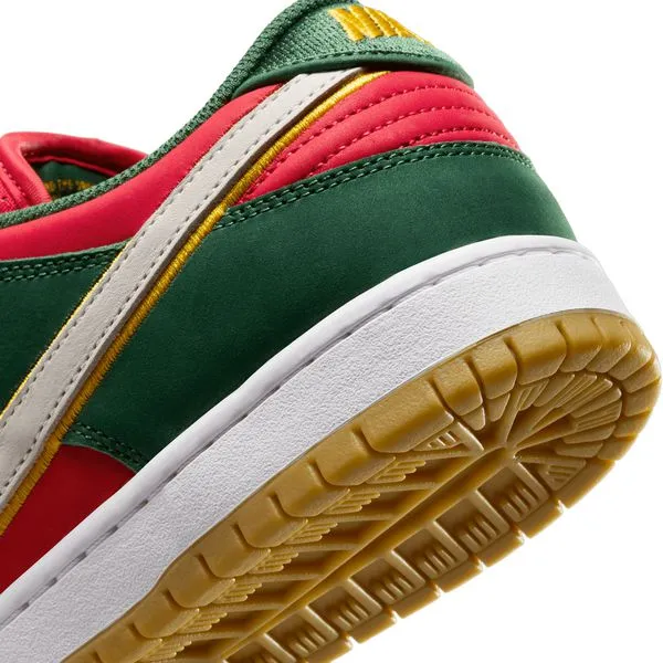 Nike SB Dunk Low Pro Premium "Super Sonics" Fir - White- University Gold - Fire Red