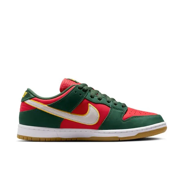 Nike SB Dunk Low Pro Premium "Super Sonics" Fir - White- University Gold - Fire Red