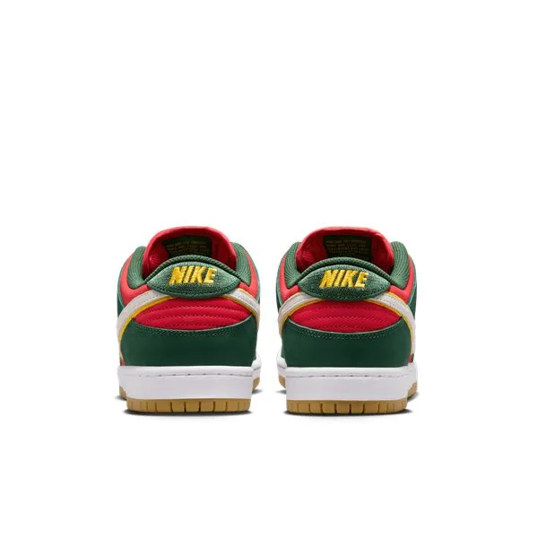 Nike SB Dunk Low Pro Premium "Super Sonics" Fir - White- University Gold - Fire Red