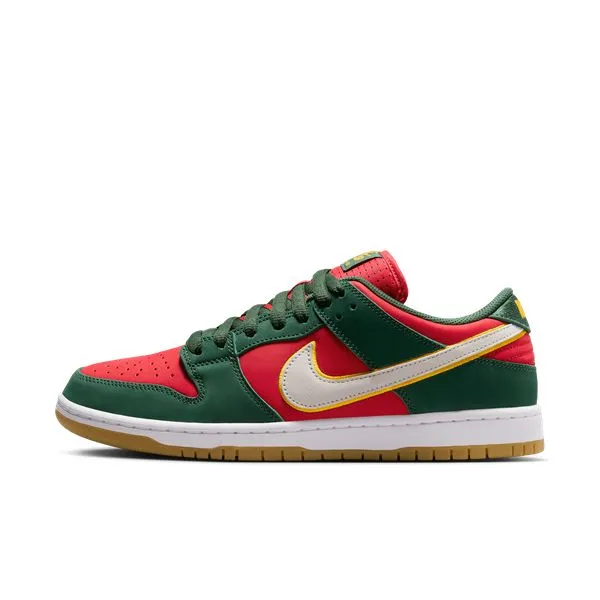 Nike SB Dunk Low Pro Premium "Super Sonics" Fir - White- University Gold - Fire Red