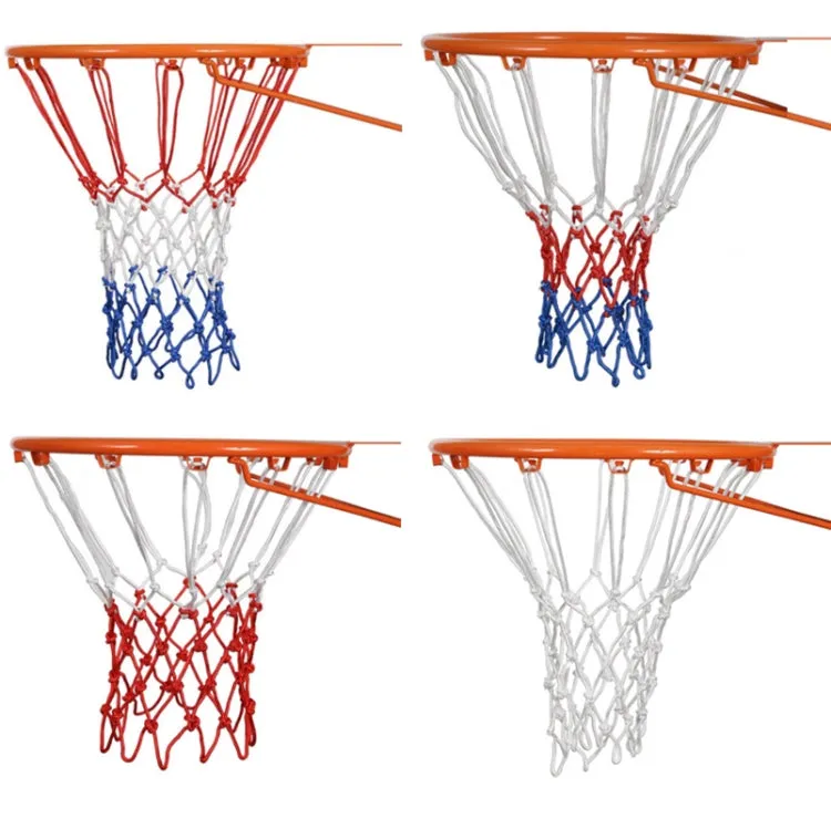 Outdoor Round Rope Basketball Net, Colour: 5.0mm Heavy Polyester(White Red)