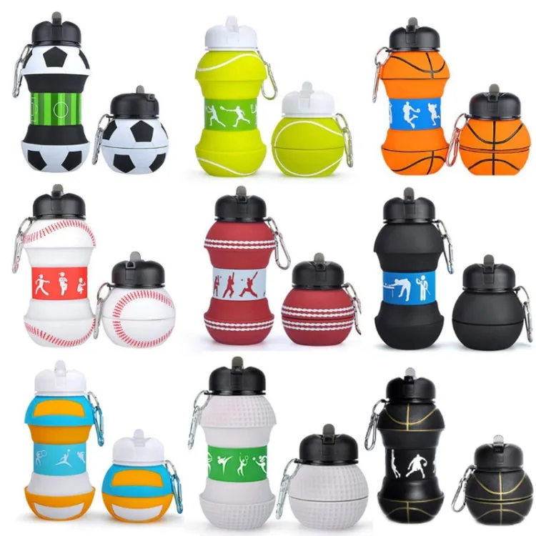 Outdoor Sports Anti-fall Water Bottle Portable Leak-proof Silicone Folding Cup, Shape: Cricket(550ml)