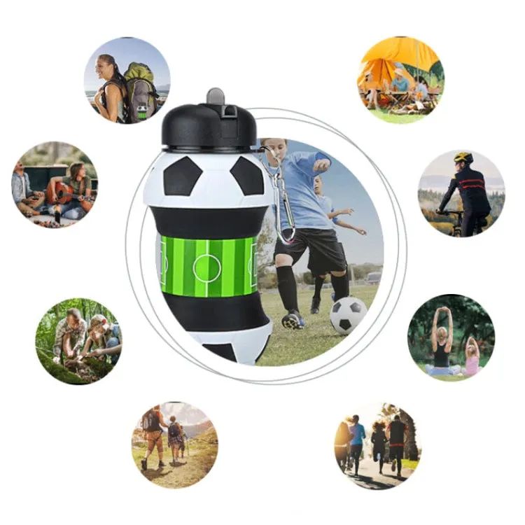 Outdoor Sports Anti-fall Water Bottle Portable Leak-proof Silicone Folding Cup, Shape: Cricket(550ml)