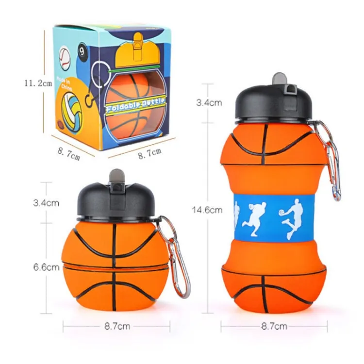 Outdoor Sports Anti-fall Water Bottle Portable Leak-proof Silicone Folding Cup, Shape: Cricket(550ml)