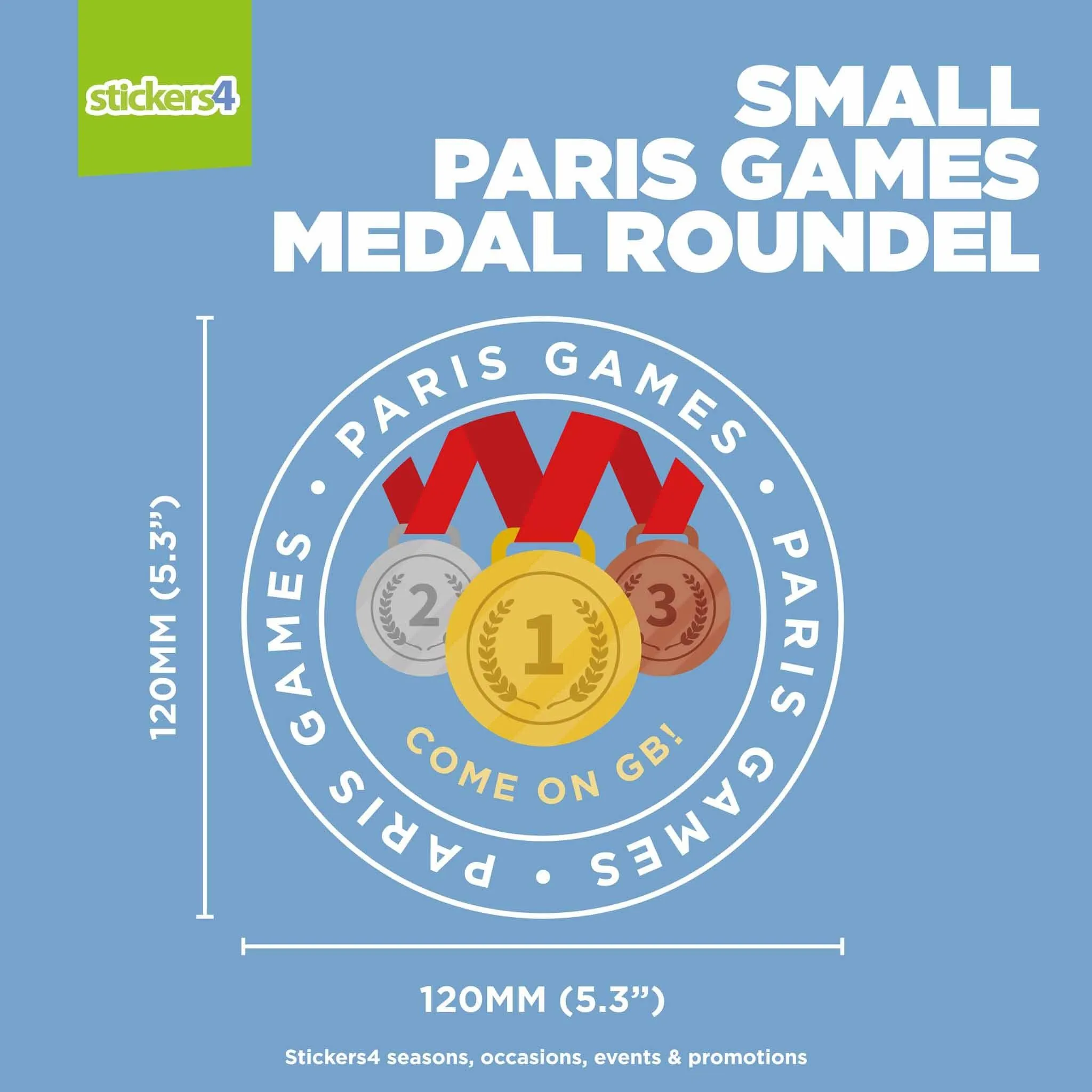 Paris Games Medal Roundel Window Sticker