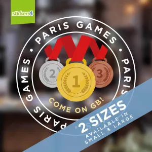 Paris Games Medal Roundel Window Sticker