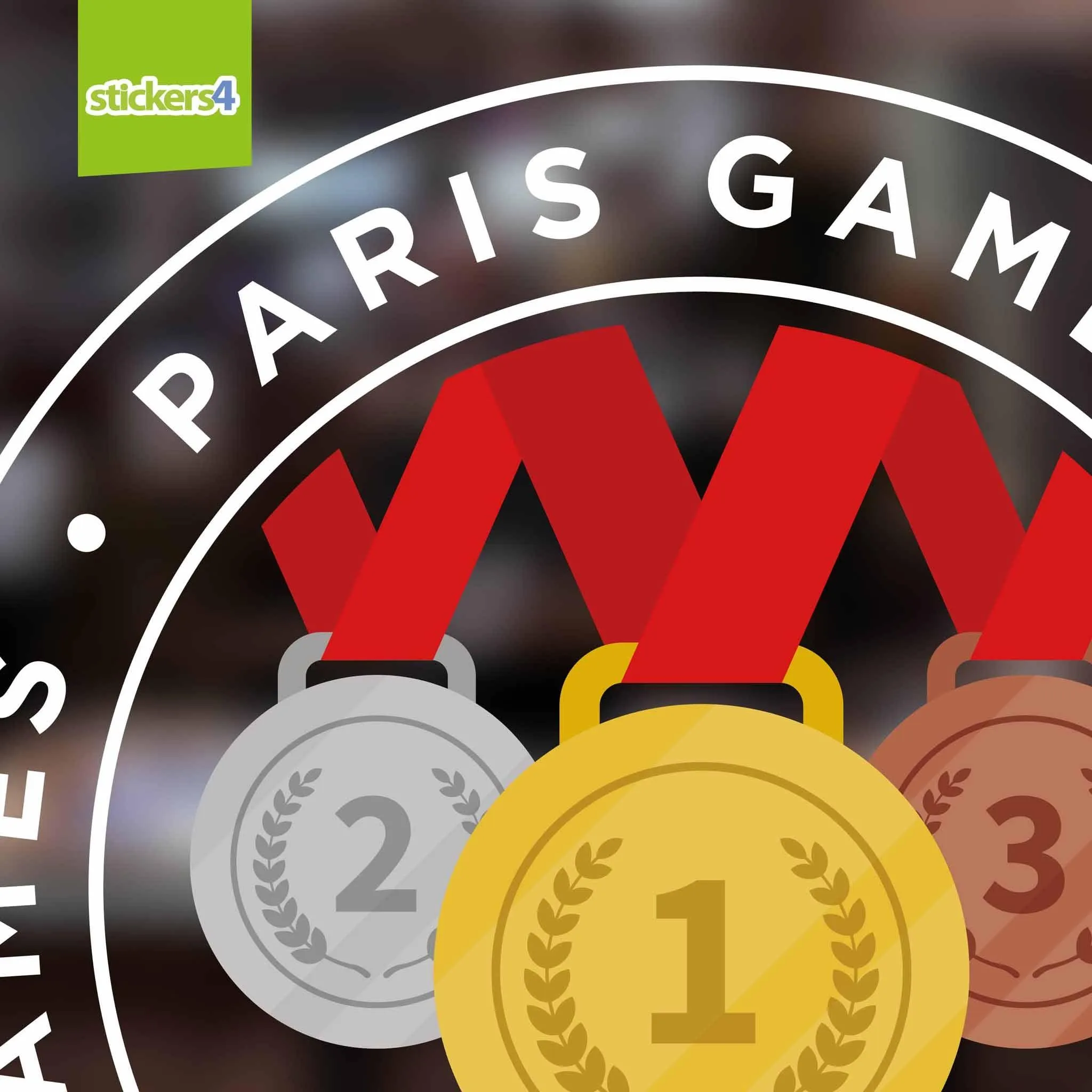 Paris Games Medal Roundel Window Sticker