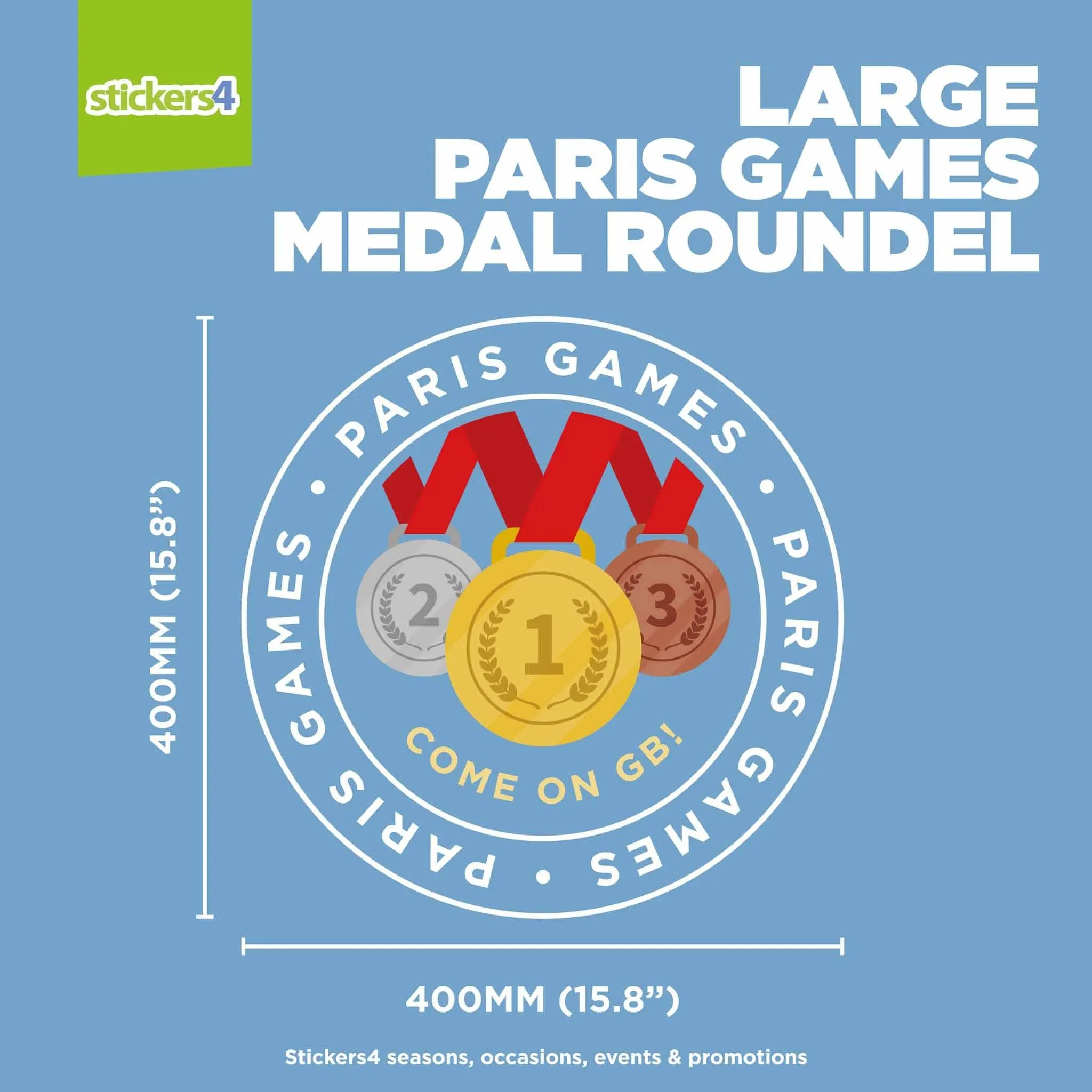 Paris Games Medal Roundel Window Sticker