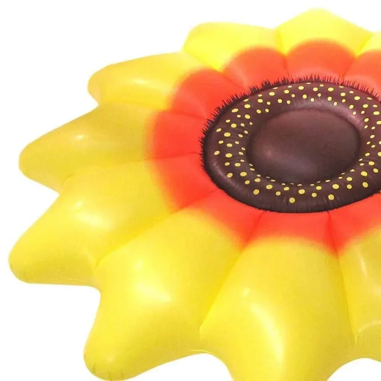 PVC Inflatable Water Sunflower Floating Row Floating Bed, Specification: 180 x 20cm(Yellow)