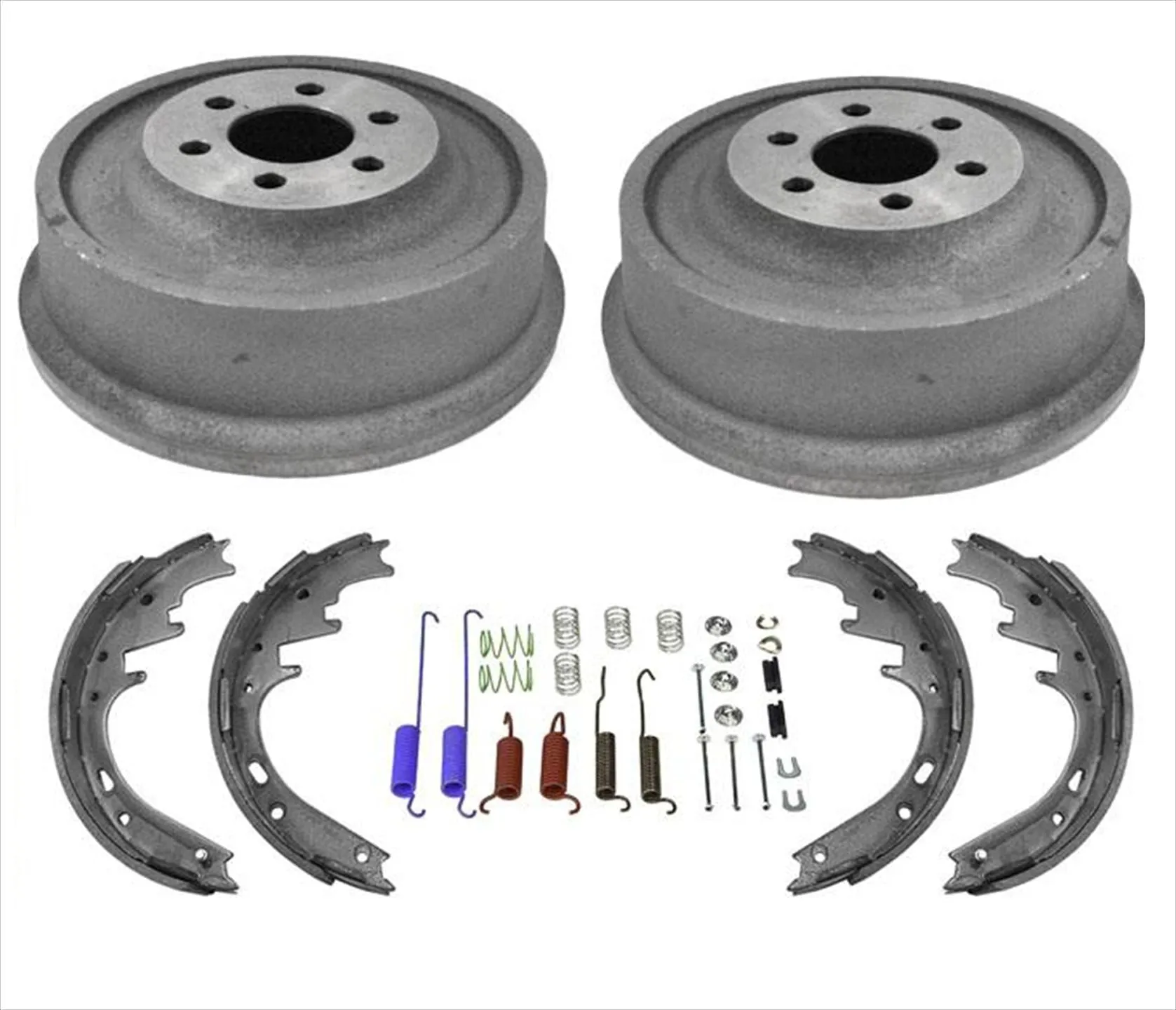 Rear Brake Drums Brake Shoes Spring Kit 4Pc for Dodge Dakota 03-04