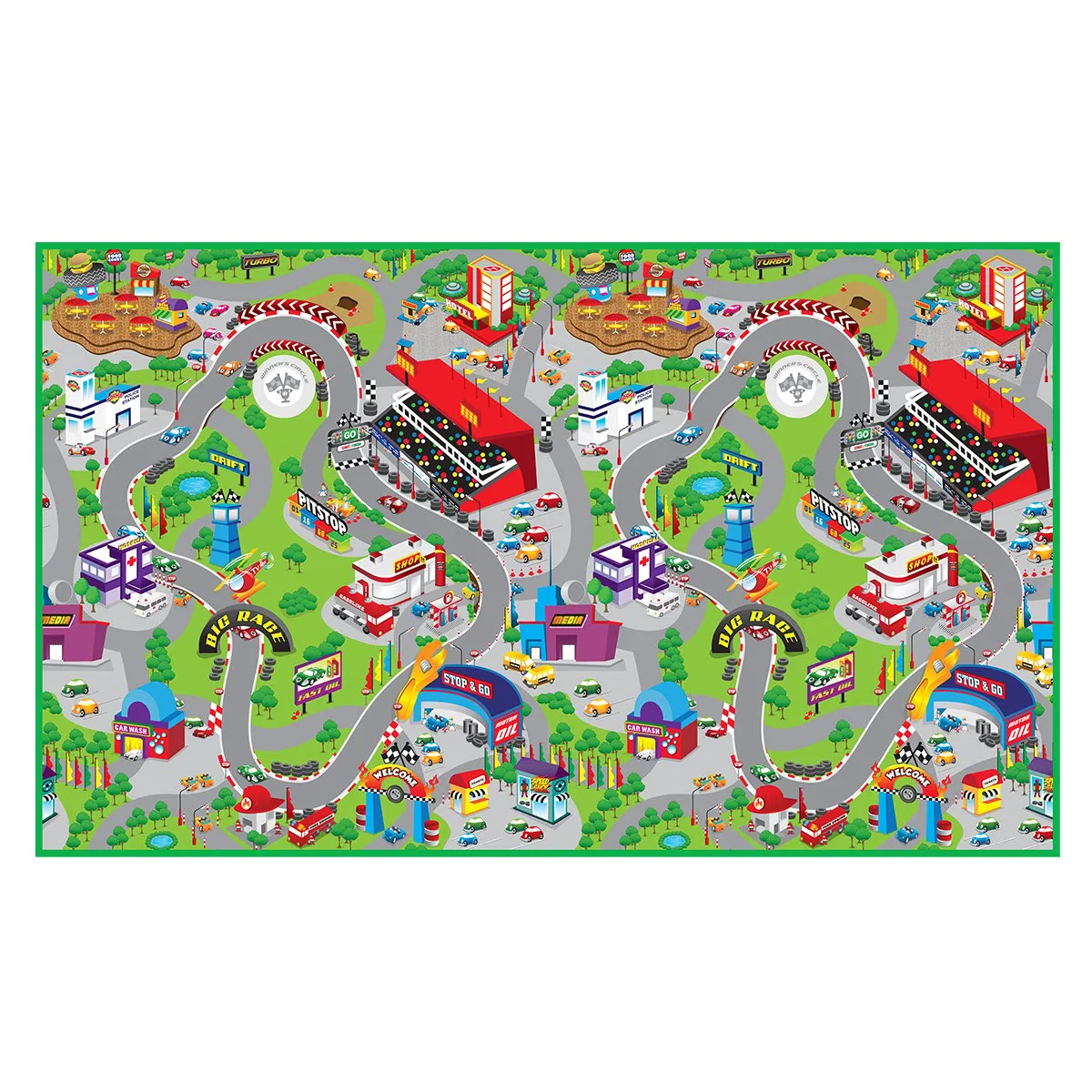 Rollmatz Race Track Baby Kids Play Floor Mat 200cm x 120cm