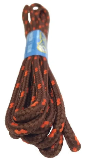 Round Chocolate and Orange Bootlaces - 4mm wide