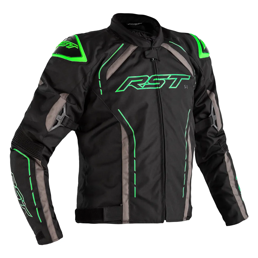 Rst S1 Ce Mens Textile Jacket Neon Green