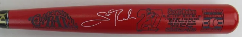 Scott Rolen Signed Rawlings Baseball Bat JSA Witness