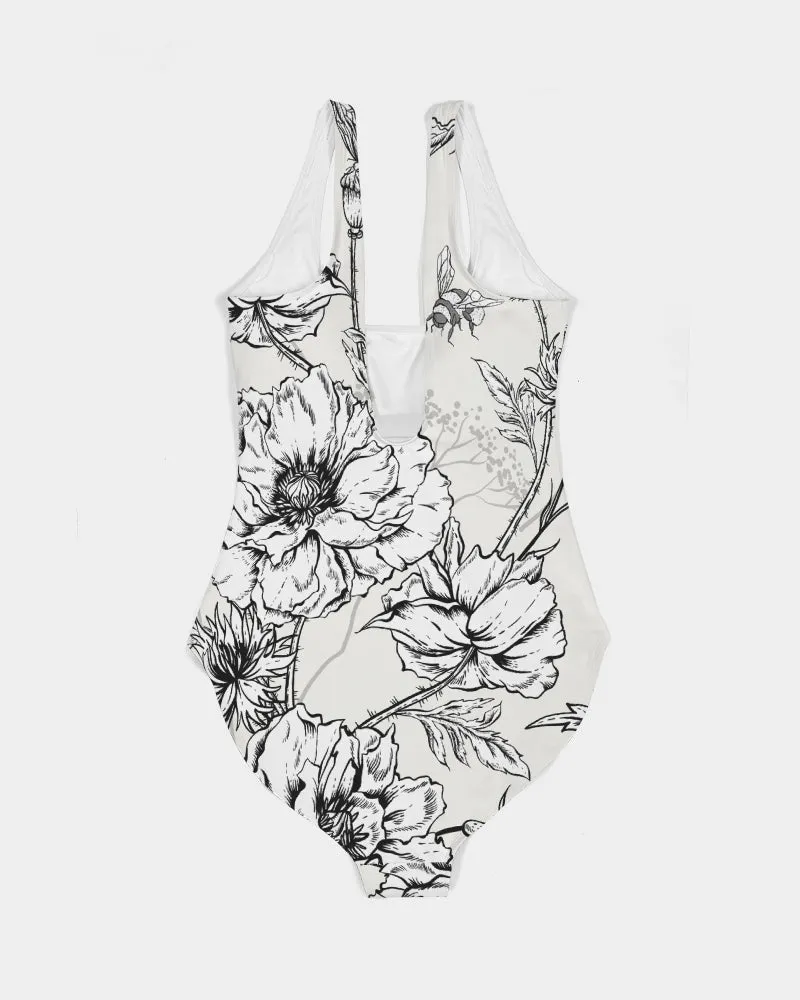 Secret Garden Feminine One-Piece Swimsuit