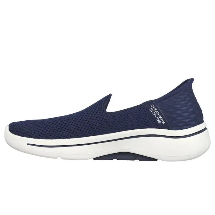 Skechers Go Walk Arch Fit Slip Ins Summer Views Navy White