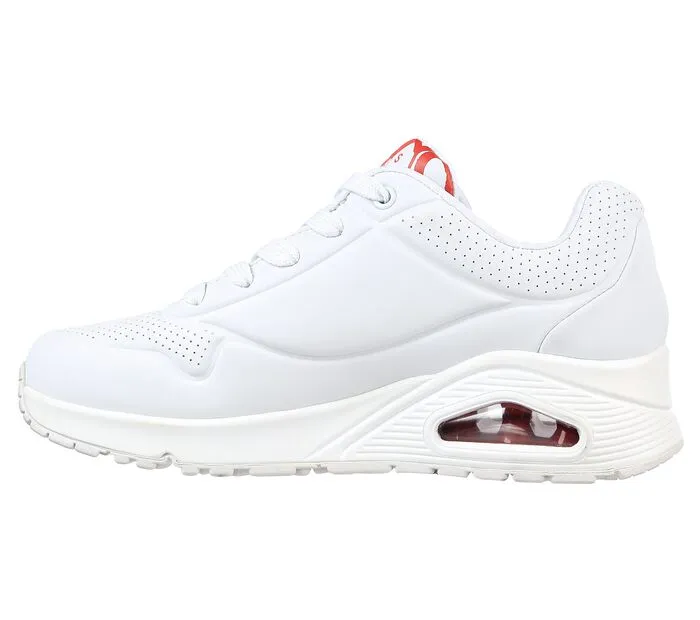 Skechers Uno Spread The Love X JGoldcrown White Red Pink