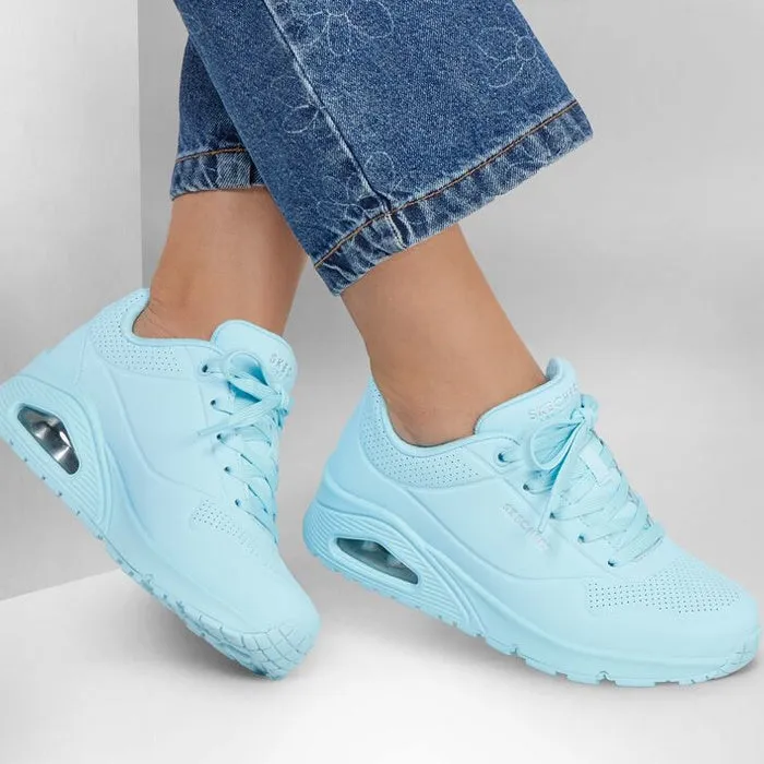 Skechers Uno Stand On Air Womens Trainer Light Blue