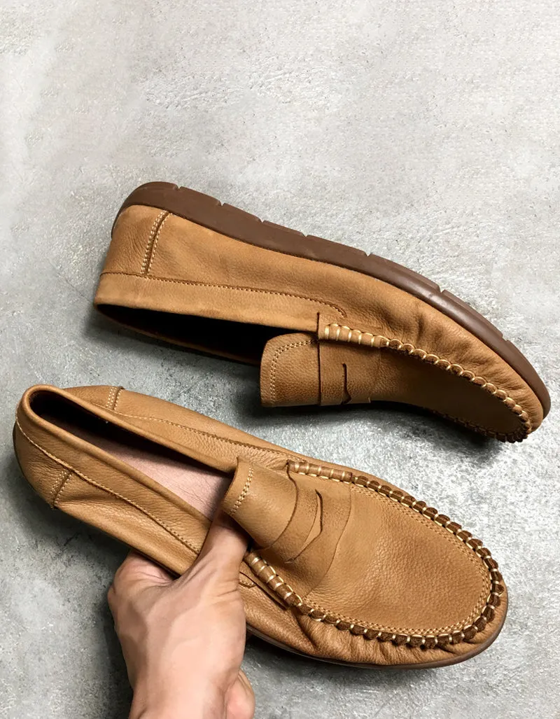 Soft Leather Daily Comfy Loafers for Men