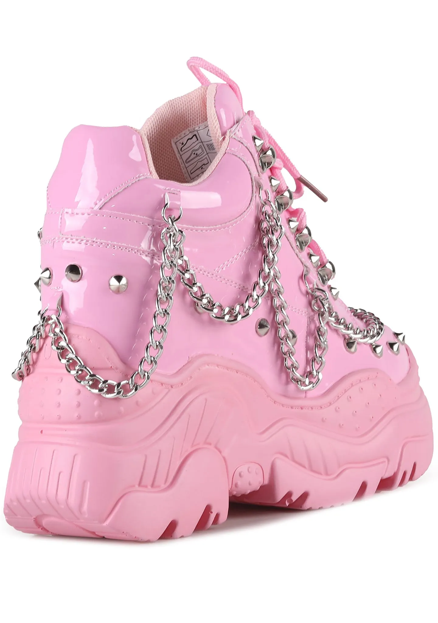 SPACE CANDY Crushing Hard Pink Platform Sneakers