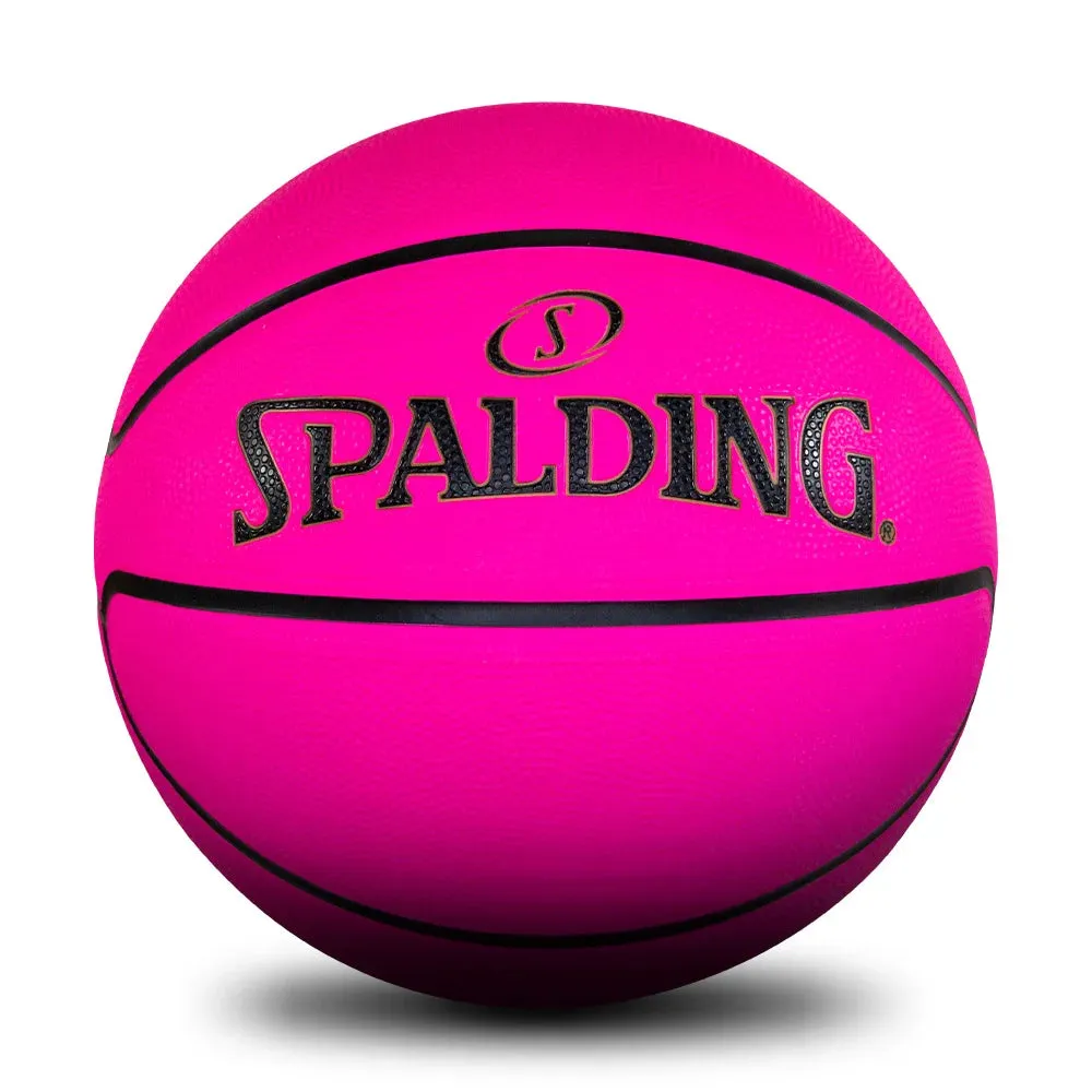 Spanding Fluro Pink Basketball Size 6 Composite Indoor/ Outdoor Ball