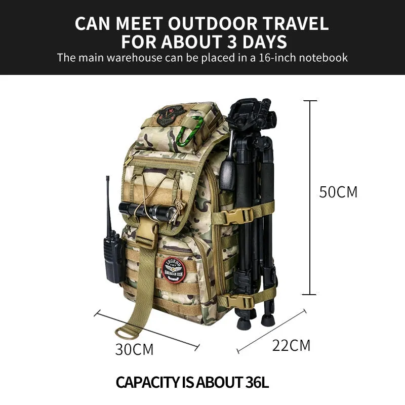 Tactical Lightweight Military Style Camping Backpack