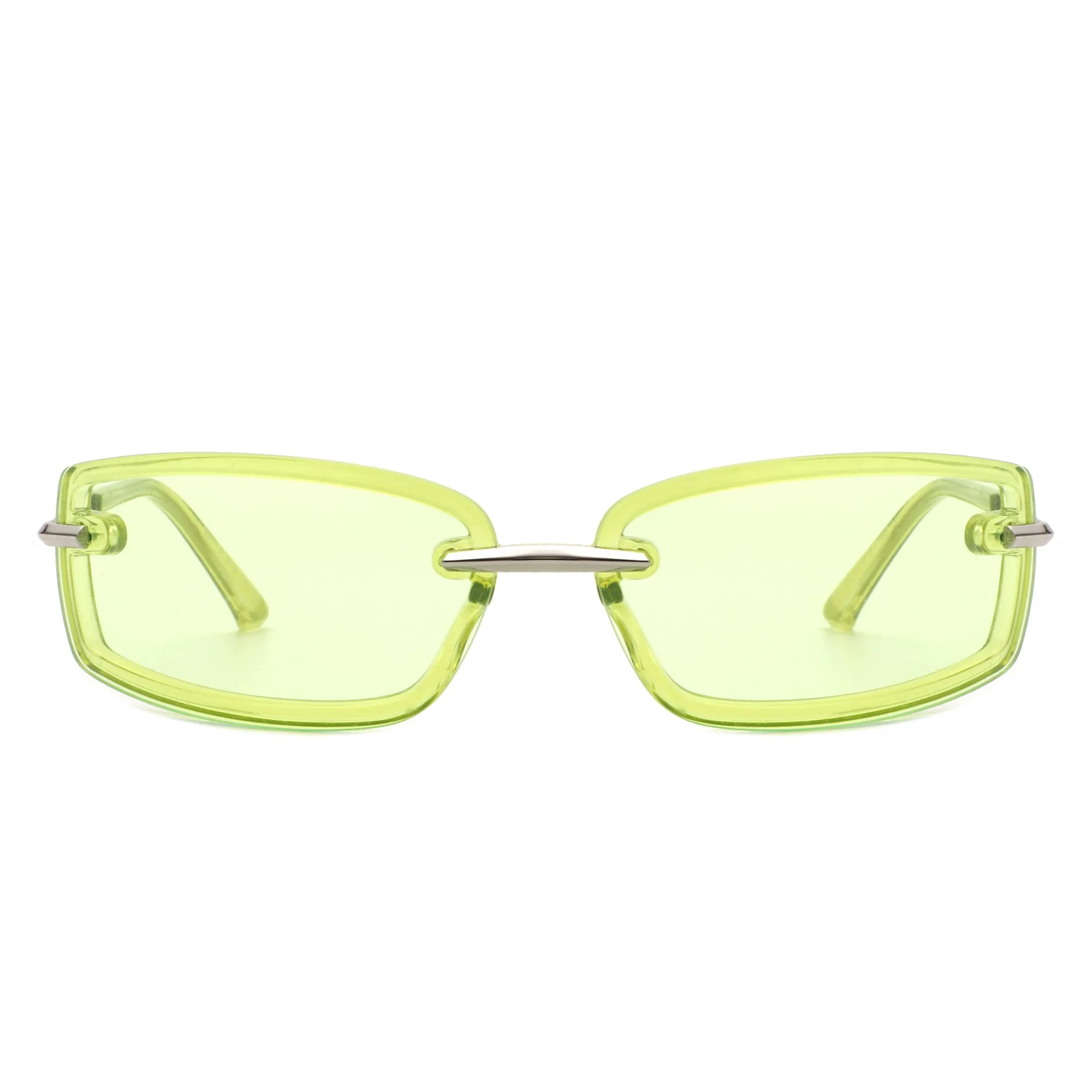 Thalyn - Rectangle Sleek Tinted Sports Color Pop Sunglasses