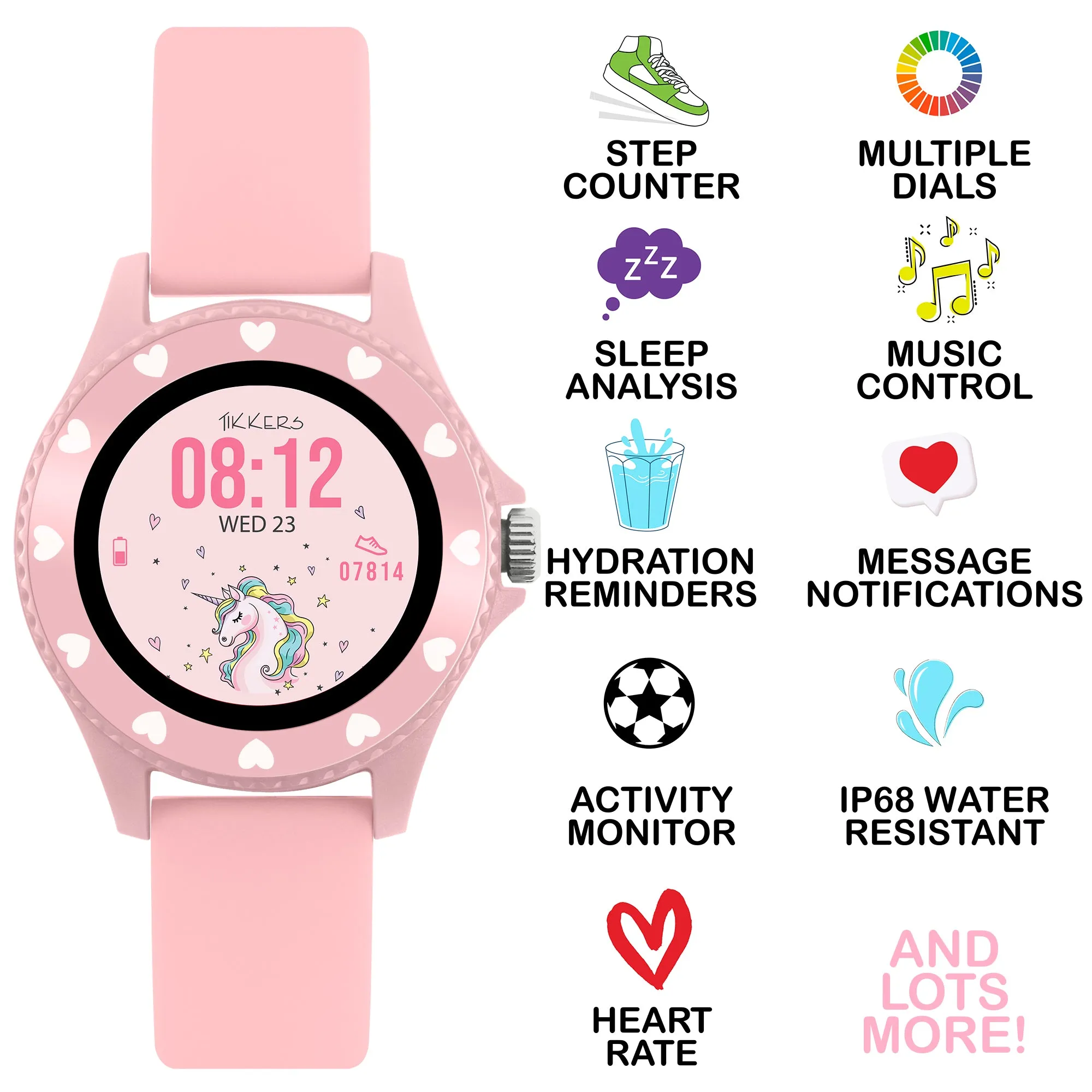 Tikkers Series 34 Pink Strap Smart Watch