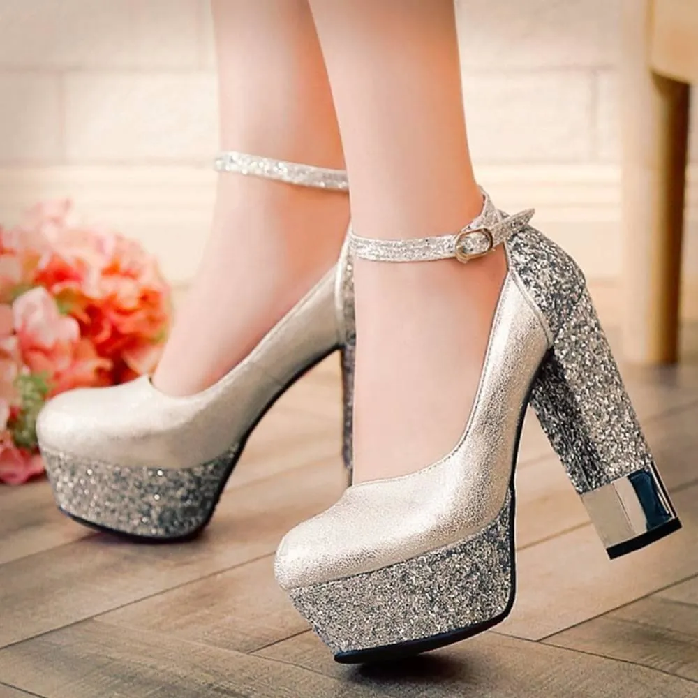 Top Quality Bling Upper Pumps