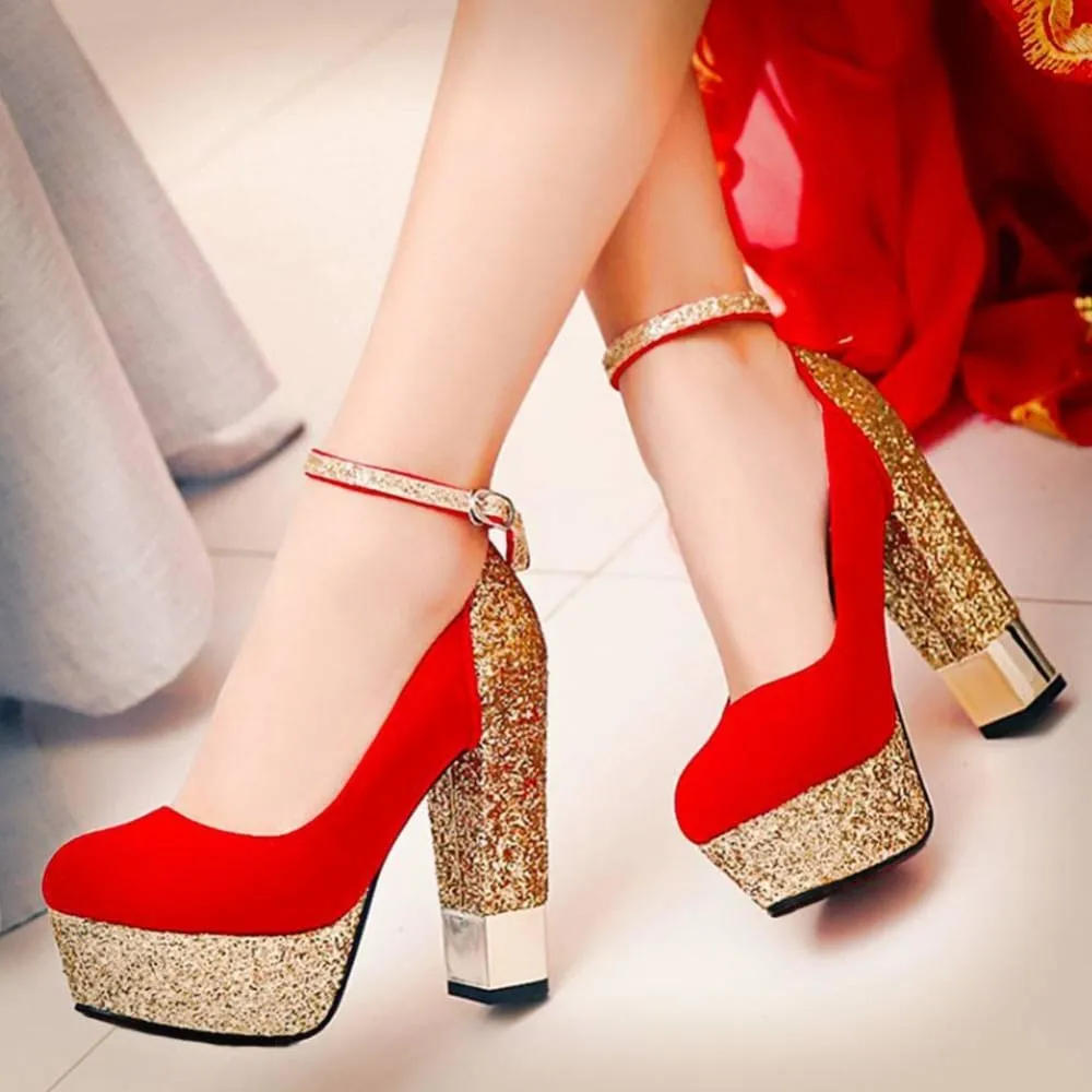 Top Quality Bling Upper Pumps