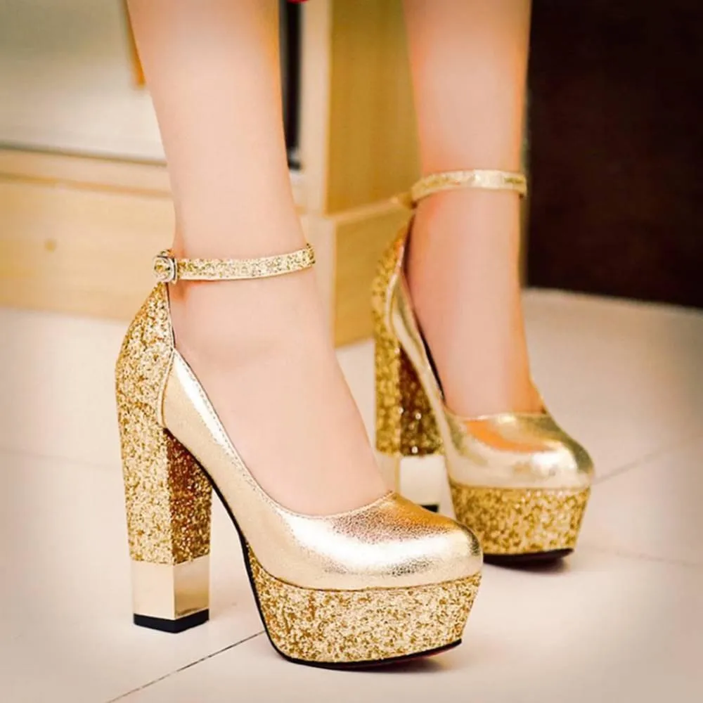 Top Quality Bling Upper Pumps