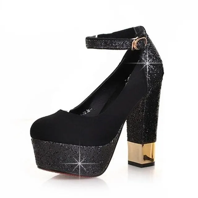 Top Quality Bling Upper Pumps