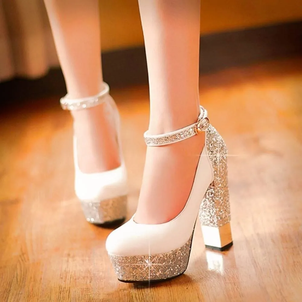 Top Quality Bling Upper Pumps