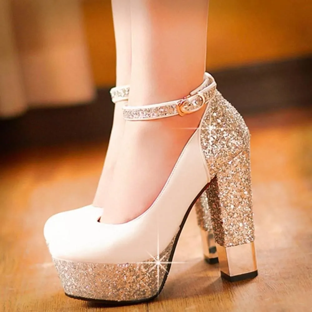 Top Quality Bling Upper Pumps