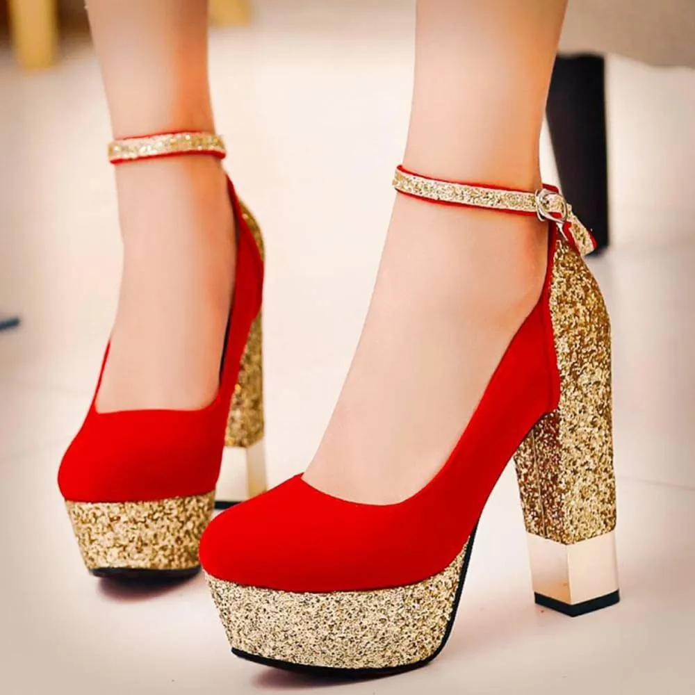 Top Quality Bling Upper Pumps