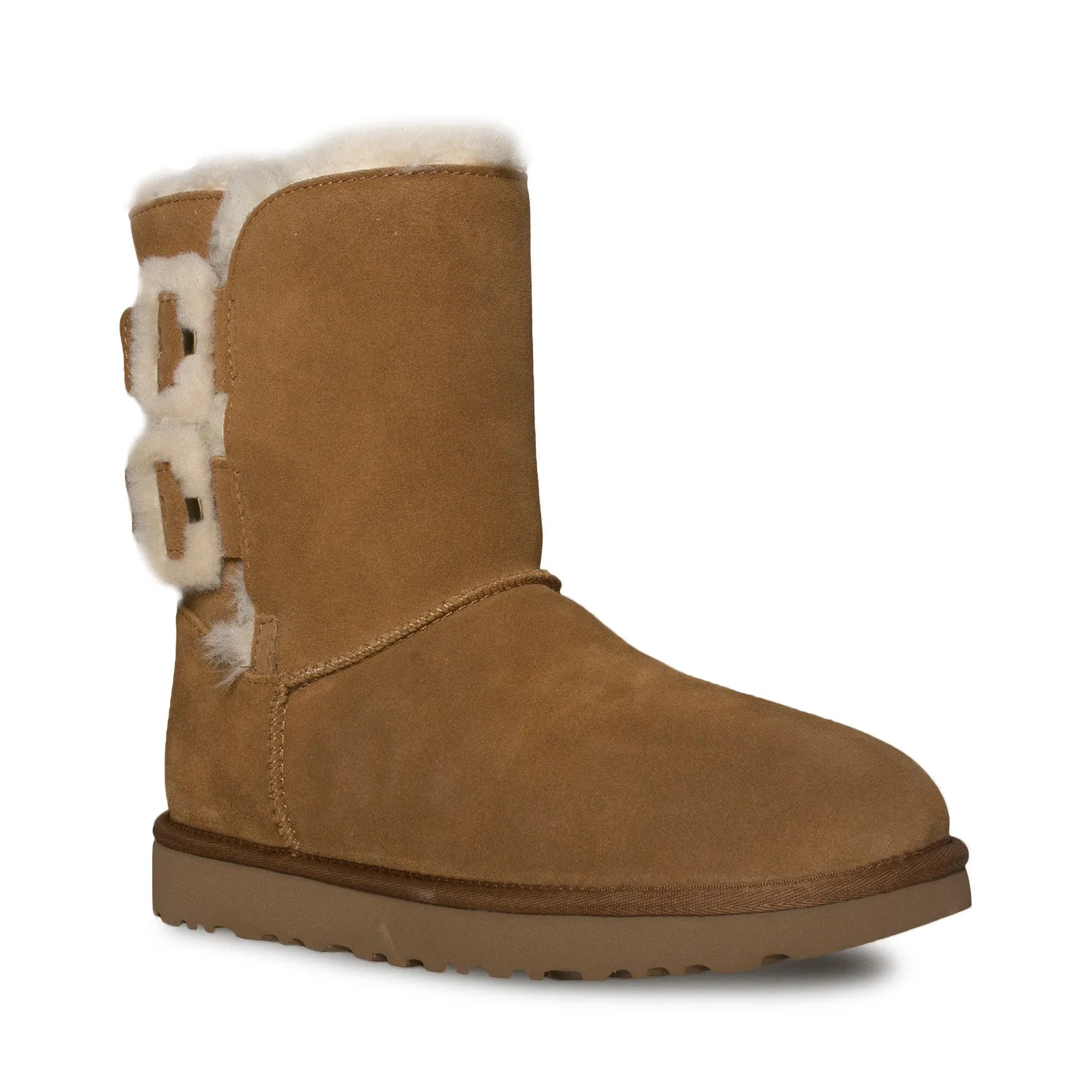 UGG Bailey Fluff Buckle Chestnut Boots - Women's