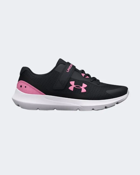 Under Armour Surge 3 Ps-Girls Running Shoes Black/Flamingo 3025014-001