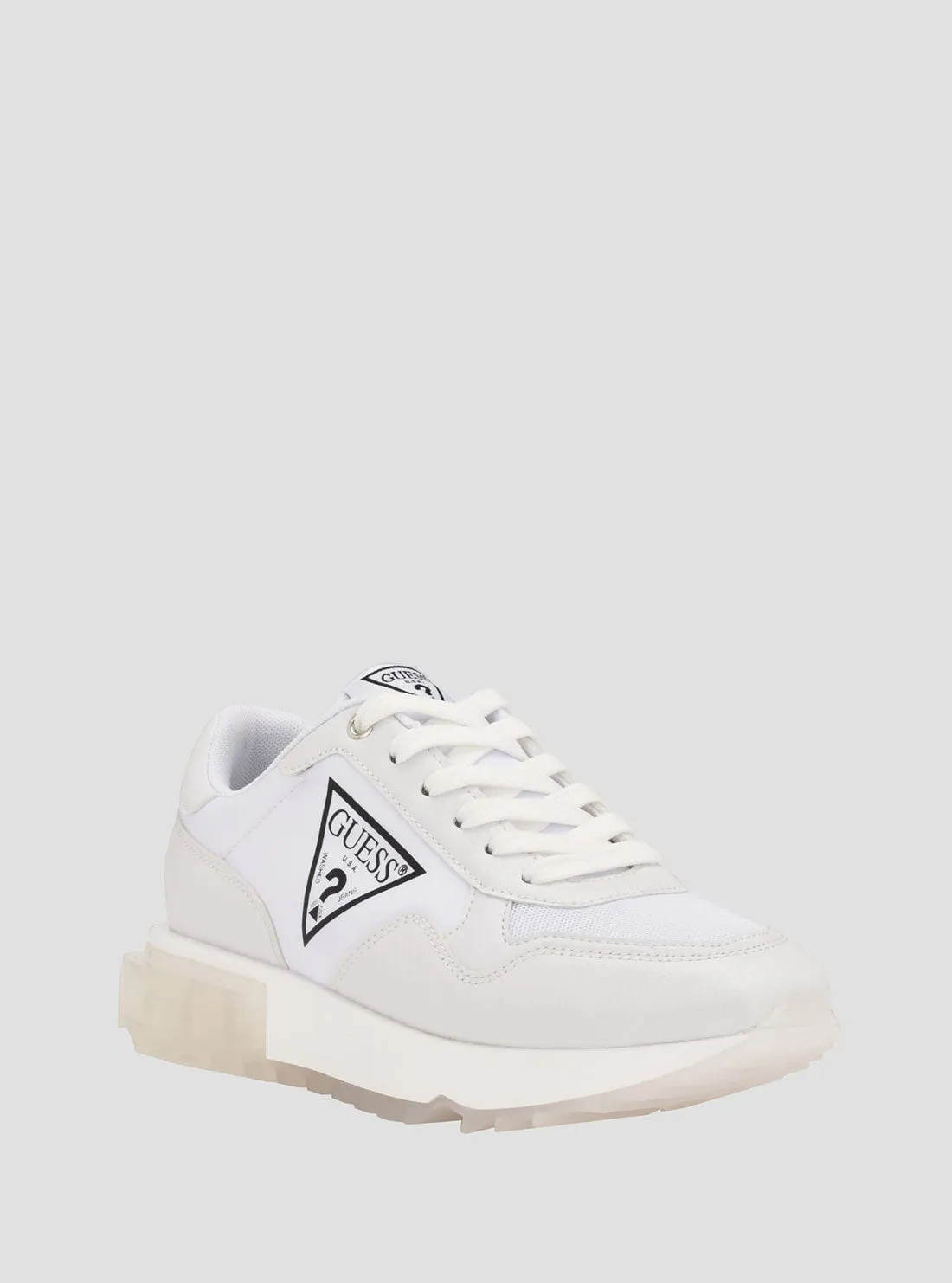 White Melany Logo Low Top Sneakers