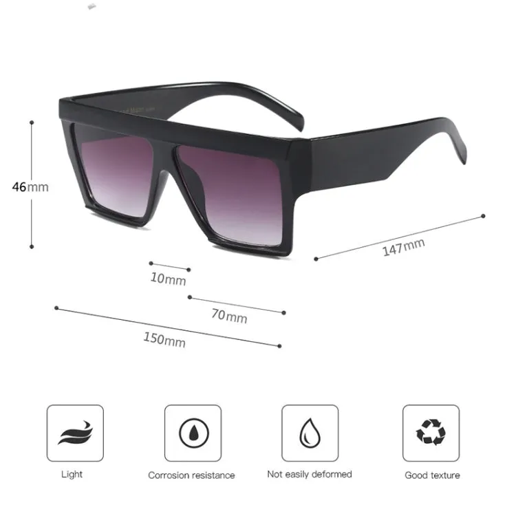 Women Oversized Square Frame Sunglasses Gradient Shades Sun Glasses(C1)