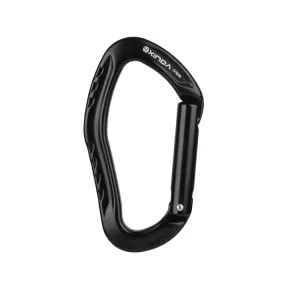 XINDA  22KN Rock Climbing  Straight Quickdraw Spring-loaded Gate Buckle Aluminum Carabiner(Black)