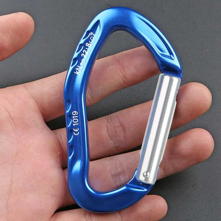 XINDA  22KN Rock Climbing  Straight Quickdraw Spring-loaded Gate Buckle Aluminum Carabiner(Silver)