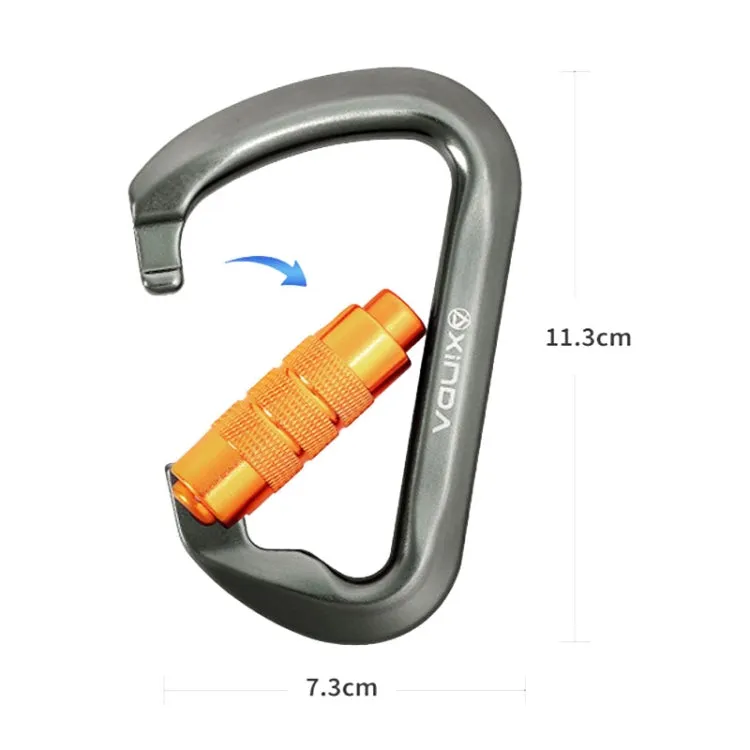 XINDA XD-8128 Outdoor Rock Climbing Load-bearing Carabiner Survive Kits, Color: Automatic-Gray