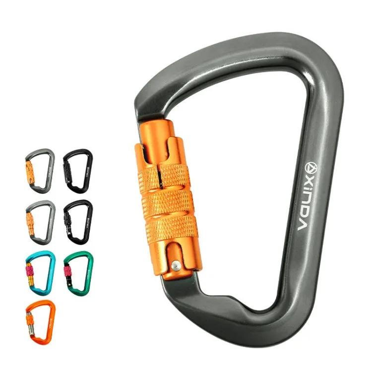 XINDA XD-8128 Outdoor Rock Climbing Load-bearing Carabiner Survive Kits, Color: Threaded-Blue